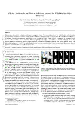 M2RNet: Multi-modal and Multi-scale Refined Network for RGB-D Salient
  Object Detection