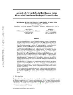 Alquist 4.0: Towards Social Intelligence Using Generative Models and
  Dialogue Personalization