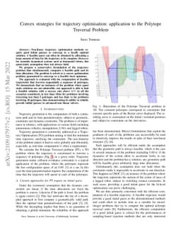 Convex strategies for trajectory optimisation: application to the
  Polytope Traversal Problem