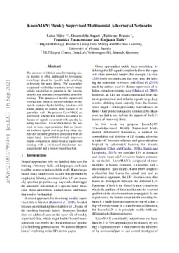 KnowMAN: Weakly Supervised Multinomial Adversarial Networks