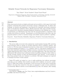Reliable Neural Networks for Regression Uncertainty Estimation
