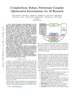 CompilerGym: Robust, Performant Compiler Optimization Environments for
  AI Research