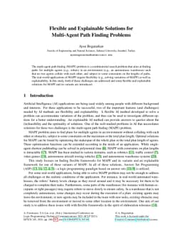 Flexible and Explainable Solutions for Multi-Agent Path Finding Problems