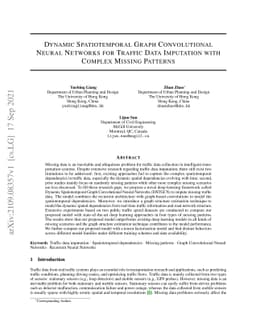 Dynamic Spatiotemporal Graph Convolutional Neural Networks for Traffic
  Data Imputation with Complex Missing Patterns