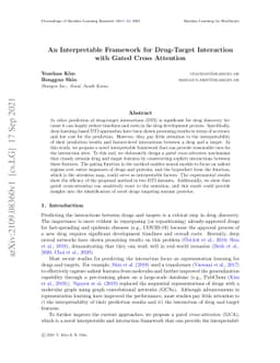 An Interpretable Framework for Drug-Target Interaction with Gated Cross
  Attention