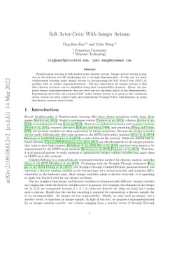 Soft Actor-Critic With Integer Actions