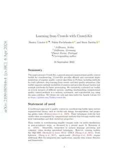 Learning from Crowds with Crowd-Kit