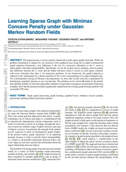 Learning Sparse Graph with Minimax Concave Penalty under Gaussian Markov
  Random Fields
