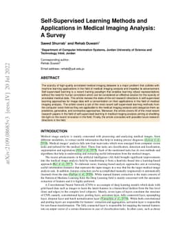 Self-supervised learning methods and applications in medical imaging
  analysis: A survey