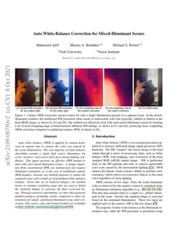 Auto White-Balance Correction for Mixed-Illuminant Scenes