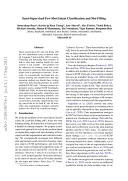 Semi-Supervised Few-Shot Intent Classification and Slot Filling