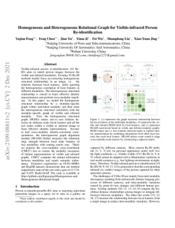 Homogeneous and Heterogeneous Relational Graph for Visible-infrared
  Person Re-identification