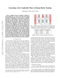 Generating Active Explicable Plans in Human-Robot Teaming