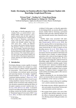 Emily: Developing An Emotion-affective Open-Domain Chatbot with
  Knowledge Graph-based Persona
