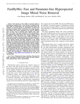 FastHyMix: Fast and Parameter-free Hyperspectral Image Mixed Noise
  Removal