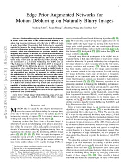 Edge Prior Augmented Networks for Motion Deblurring on Naturally Blurry
  Images