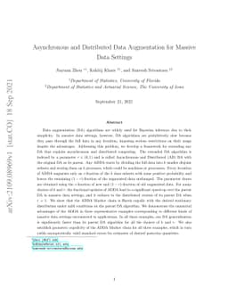 Asynchronous and Distributed Data Augmentation for Massive Data Settings