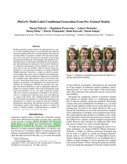 PluGeN: Multi-Label Conditional Generation From Pre-Trained Models