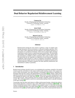 Dual Behavior Regularized Reinforcement Learning