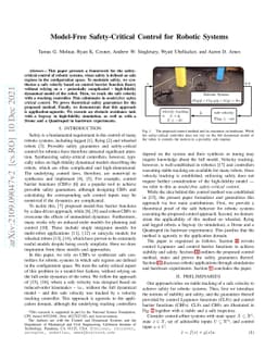 Model-Free Safety-Critical Control for Robotic Systems