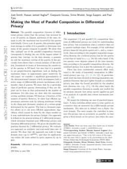 Making the Most of Parallel Composition in Differential Privacy