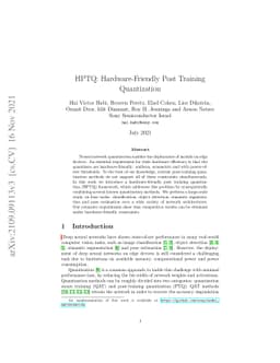 HPTQ: Hardware-Friendly Post Training Quantization
