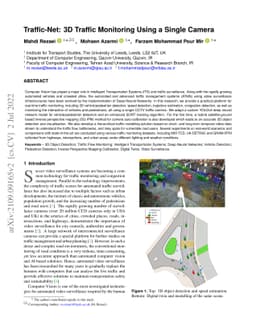 Traffic-Net: 3D Traffic Monitoring Using a Single Camera
