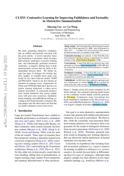 CLIFF: Contrastive Learning for Improving Faithfulness and Factuality in
  Abstractive Summarization