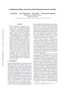 Conditional probing: measuring usable information beyond a baseline
