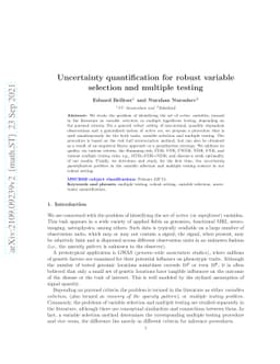 Uncertainty quantification for robust variable selection and multiple
  testing