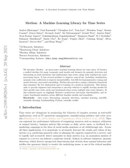 Merlion: A Machine Learning Library for Time Series