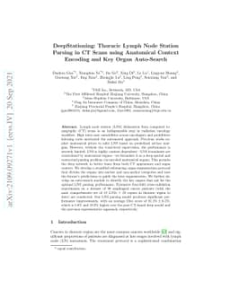 DeepStationing: Thoracic Lymph Node Station Parsing in CT Scans using
  Anatomical Context Encoding and Key Organ Auto-Search