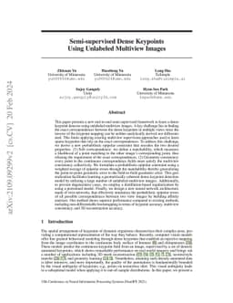 Semi-supervised Dense Keypoints Using Unlabeled Multiview Images