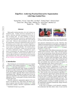 EdgeFlow: Achieving Practical Interactive Segmentation with Edge-Guided
  Flow