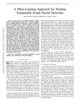 A Meta-Learning Approach for Training Explainable Graph Neural Networks