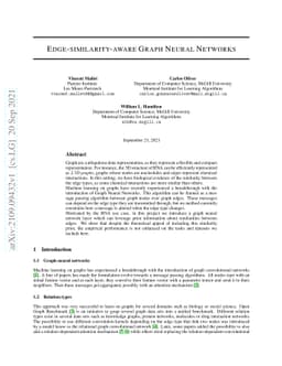 Edge-similarity-aware Graph Neural Networks