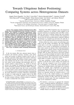 Towards Ubiquitous Indoor Positioning: Comparing Systems across
  Heterogeneous Datasets