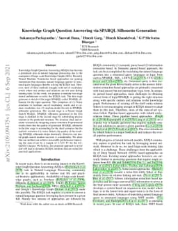 Knowledge Graph Question Answering via SPARQL Silhouette Generation