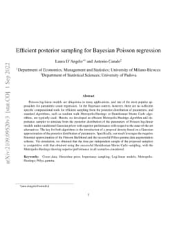 Efficient posterior sampling for Bayesian Poisson regression