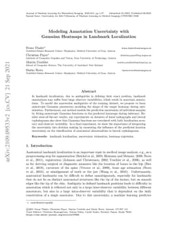 Modeling Annotation Uncertainty with Gaussian Heatmaps in Landmark
  Localization