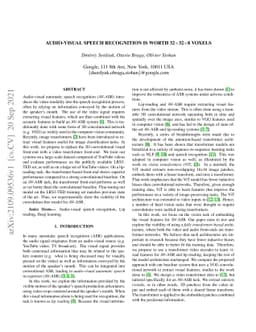 Audio-Visual Speech Recognition is Worth 32$\times$32$\times$8 Voxels
