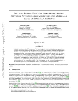 Fast and Sample-Efficient Interatomic Neural Network Potentials for
  Molecules and Materials Based on Gaussian Moments