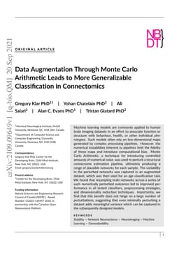 Data Augmentation Through Monte Carlo Arithmetic Leads to More
  Generalizable Classification in Connectomics