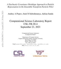 A Stochastic Covariance Shrinkage Approach to Particle Rejuvenation in
  the Ensemble Transform Particle Filter