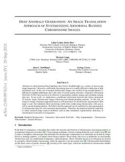 Deep Anomaly Generation: An Image Translation Approach of Synthesizing
  Abnormal Banded Chromosome Images
