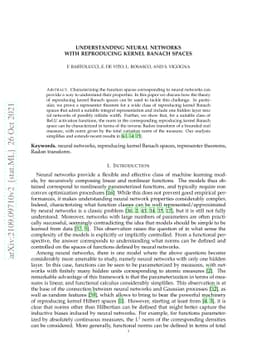 Understanding neural networks with reproducing kernel Banach spaces