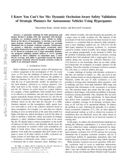 I Know You Can't See Me: Dynamic Occlusion-Aware Safety Validation of
  Strategic Planners for Autonomous Vehicles Using Hypergames