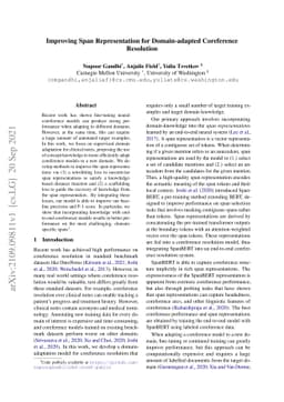 Improving Span Representation for Domain-adapted Coreference Resolution