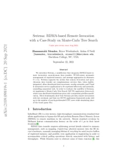 Seriema: RDMA-based Remote Invocationwith a Case-Study on Monte-Carlo
  Tree Search