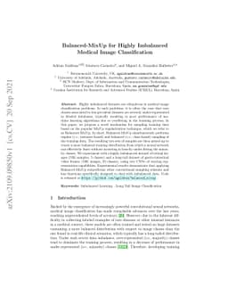 Balanced-MixUp for Highly Imbalanced Medical Image Classification